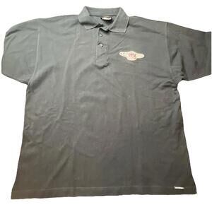 Vintage 90s Harley-Davidson Mens Black 95 year 1903-1998 Polo Shirt Made In USA